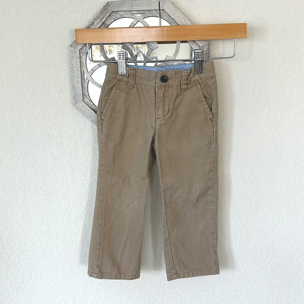 Janie & Jack • Boys Khaki Tan Classic Chino Pants Adjustable Waist